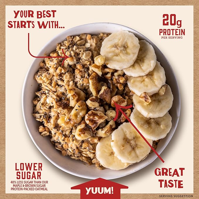 Kodiak Cakes Peak Instant Oatmeal Packets, Banana Nut, High Protein,100% Whole Grains, 6 box with 4