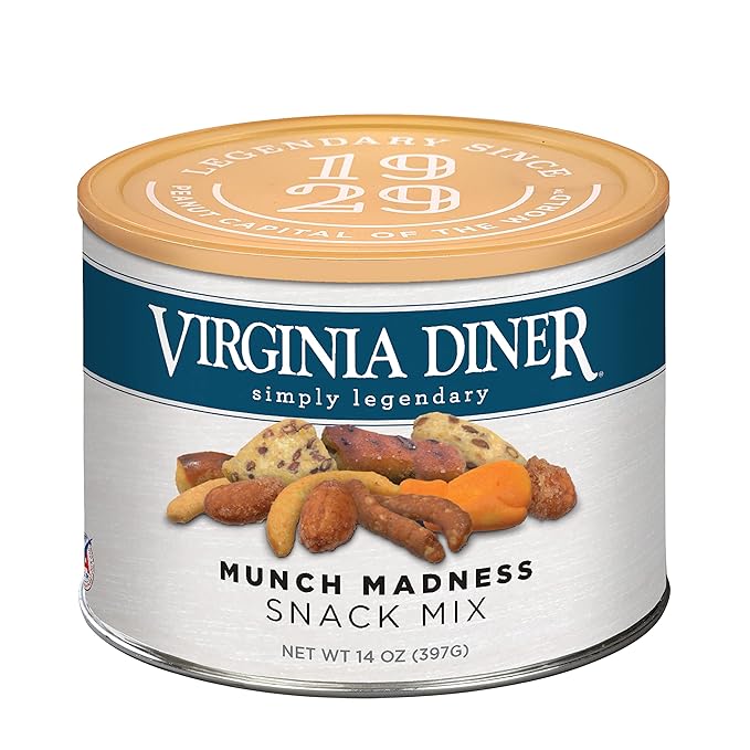 Virginia Diner Munch Madness Sweet and Savory Gourmet Snack Virginia Peanuts Gift Set with Sesame