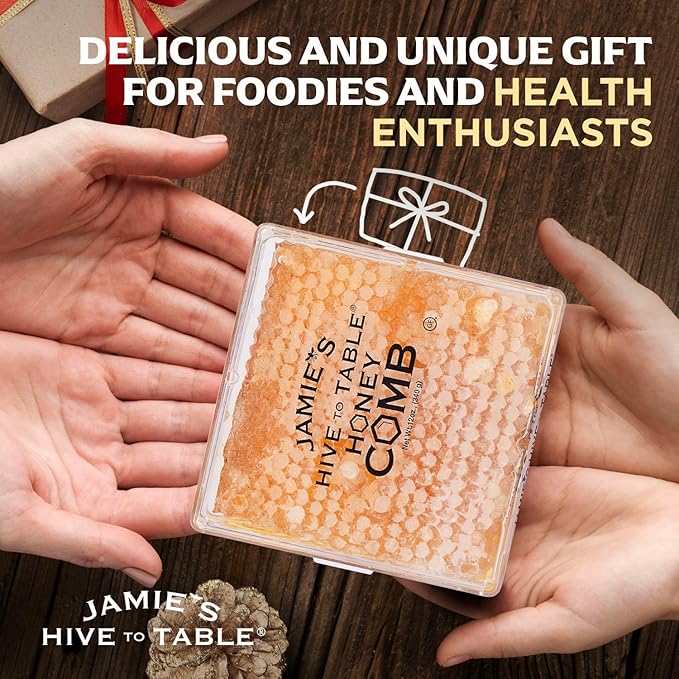 Jamie's Hive To Table 100% Raw Honeycomb, 12 Oz – All-Natural Pure Georgia Honeycomb, No Additives