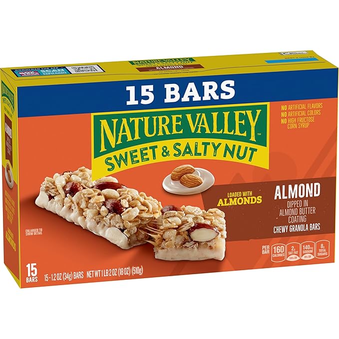 Nature Valley Sweet and Salty Nut Granola Bars, Almond, 15 Bars, 18 oz