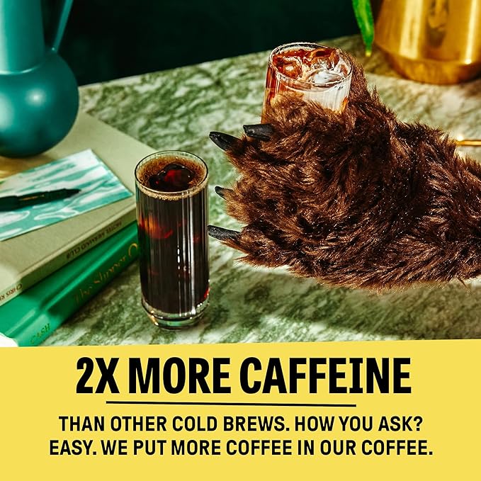 Wandering Bear Straight Black Organic Cold Brew Coffee On Tap, 128 fl oz (1 gallon) - Extra Strong