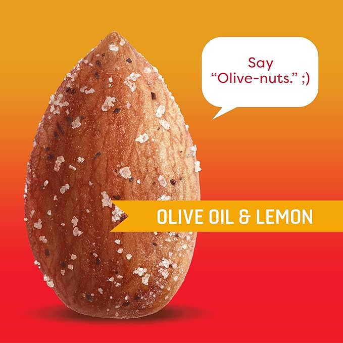 Octonuts Olive Oil & Lemon Almonds – 12 Individually Wrapped Snack Packs (1oz Each), Healthy Snacks