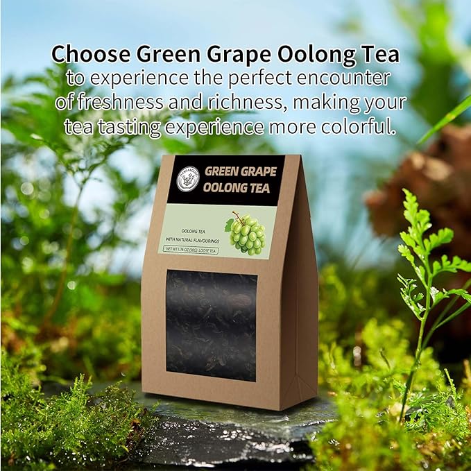HANFANGLING Green Grape Oolong Tea - Premium Loose Leaf Tea with Natural Green Grape Flavor, 100%
