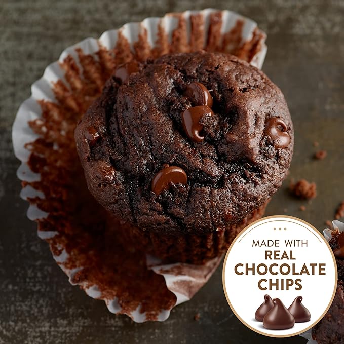 Krusteaz Muffin Mix, Double Chocolate Muffin Mix, Made with Real Chocolate Chips & No Artificial