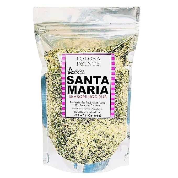Tolosa Pointe All Que Santa Maria Seasoning & BBQ Rub for Chicken, Steak, Pork, Ribs, Prime Rib