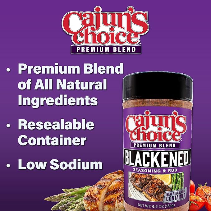 Blackened Seasoning 6.5 oz Shaker – Ideal for Grilling or Cooking Fish, Chicken, Wings, BBQ, Pork