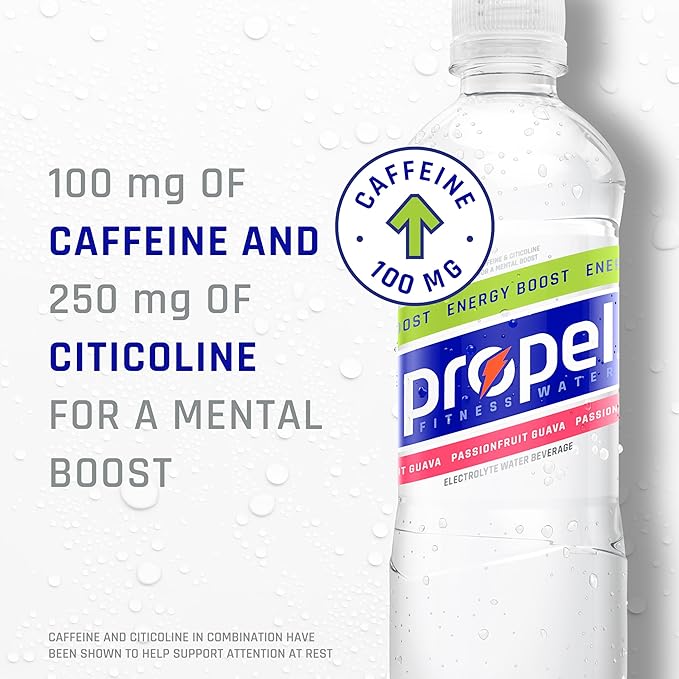 Propel Energy Boost Zero Calorie Flavored Water With Electrolytes and Caffeine, 3 Flavor Variety