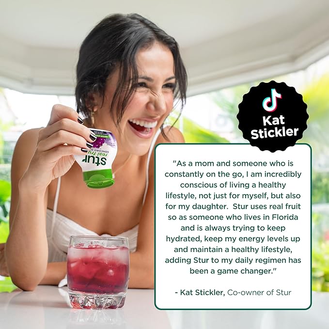 Stur Liquid Water Enhancer | Concord Grape | Naturally Sweetened | High in Vitamin C & Antioxidants