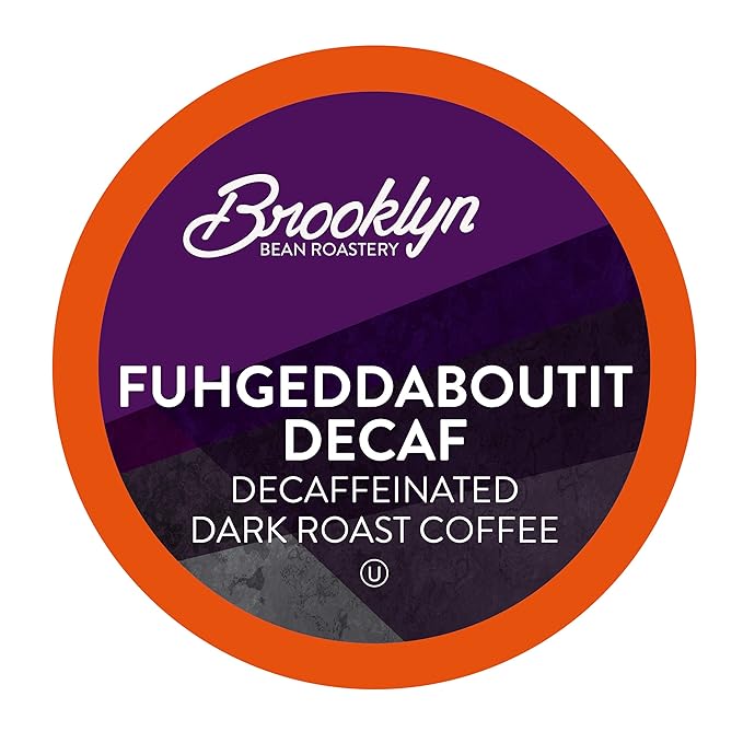 Brooklyn Beans Coffee Pods, Fuhgeddaboutit Decaf - Compatible with Keurig K Cup Brewers Including