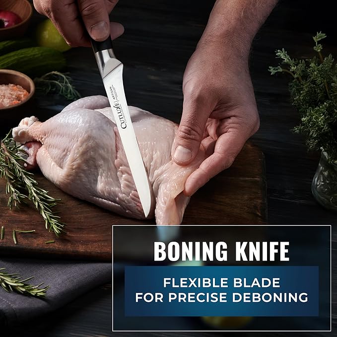 Cutluxe Butcher Knife Set – BBQ Brisket, Breaking & Boning Knife – Slicing Carving Knife Set for