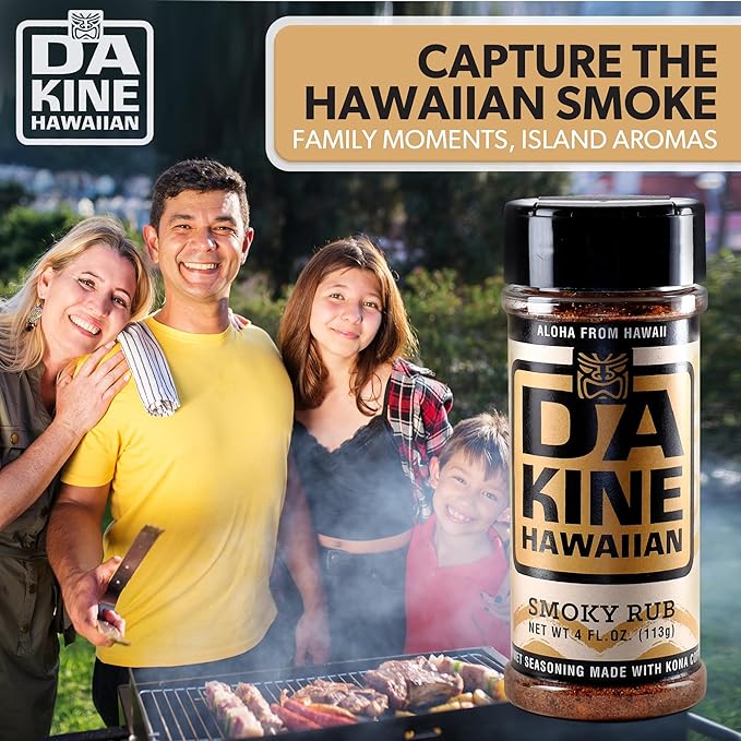 Da Kine Hawaiian Premium BBQ Dry Rub Seasoning - Authentic BBQ Seasoning Blend, Perfect Gourmet Rub
