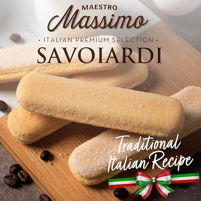 Maestro Massimo Savoiardi Ladyfingers - Classic Italian Lady Finger Cookies for Tiramisu, Premium