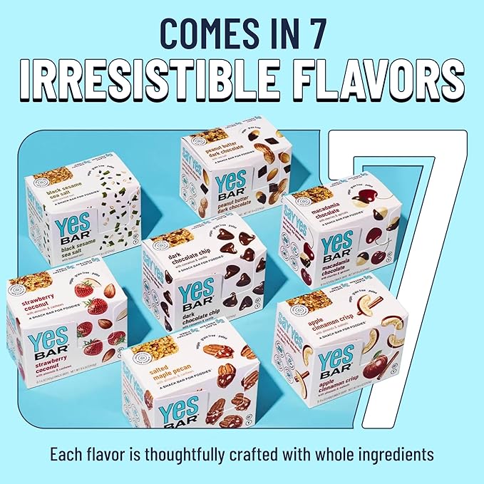The YES Bar ??Strawberry Coconut ??Plant Based Protein, Decadent Snack Bar ??Vegan, Paleo, Gluten