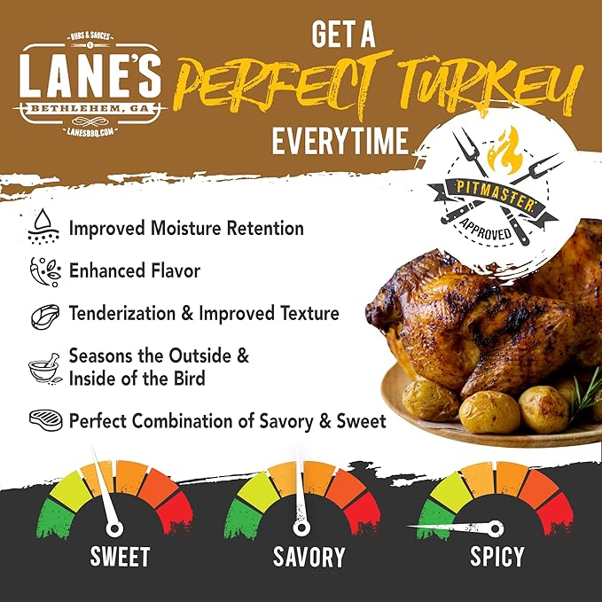 Lane's Sweet Tea Turkey Brine, All-Natural Sweet Chicken Brine for Turkey, Goes Well with Pork