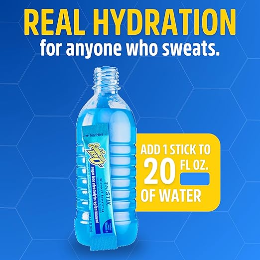 Sqwincher Zero Qwik Stik, Mixed Berry, Sugar Free, Low Calorie, Low Sodium Electrolyte Powder