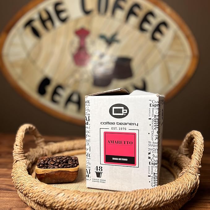 Amaretto Coffee Pods by Coffee Beanery | 192ct Bulk Medium Roast Arbica Coffee