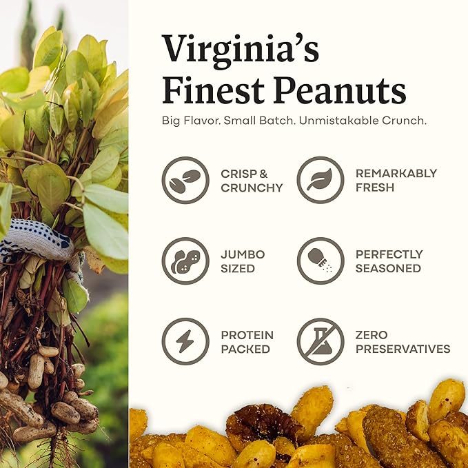 Belmont Peanuts Cocktail Crunch Mix, 18 oz (1 Pack) ??Pecans, Butter Toffee Virginia Peanuts