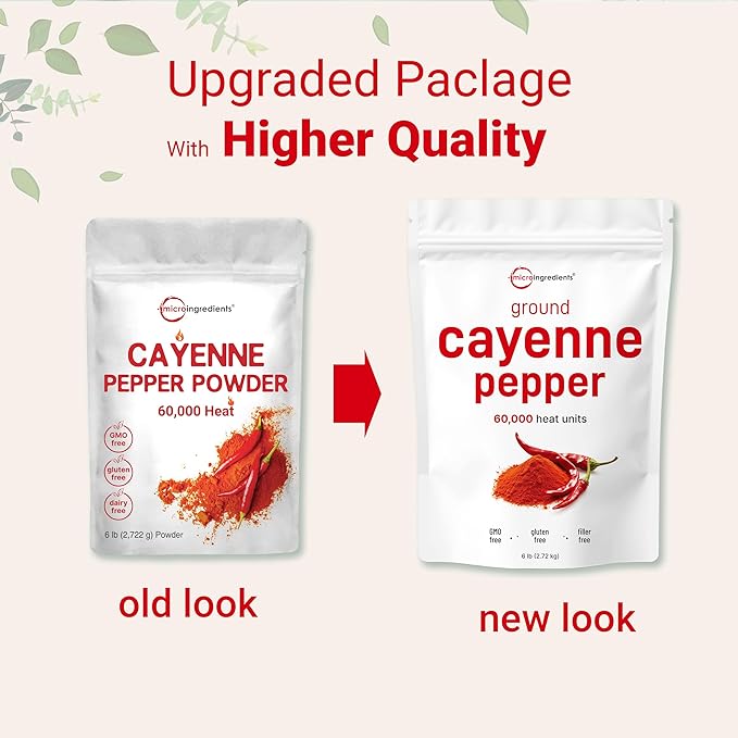 Ground Cayenne Pepper Powder, 6 lb (60,000 SHU) | Premium Source | Spicy Heat with Natural Bite |