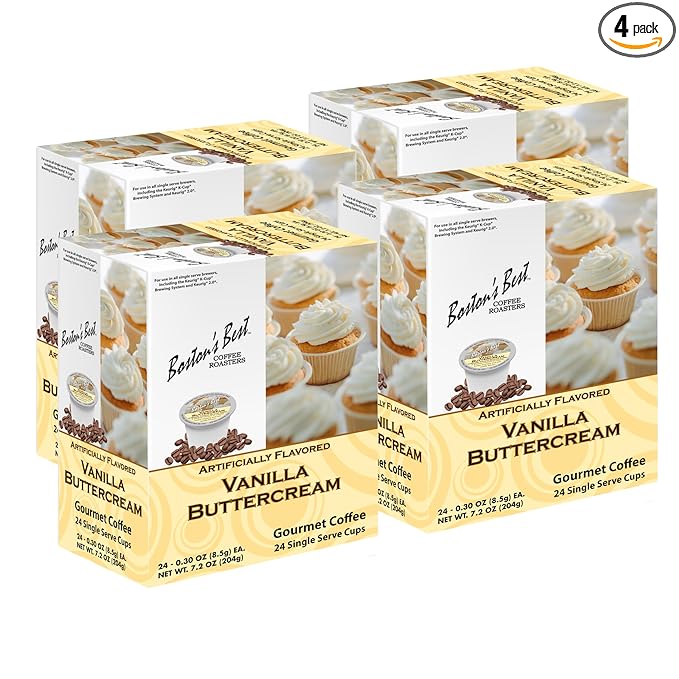 Boston’s Best - Vanilla Buttercream Flavored Delicious Gourmet Coffee Compatible with Keurig Coffee
