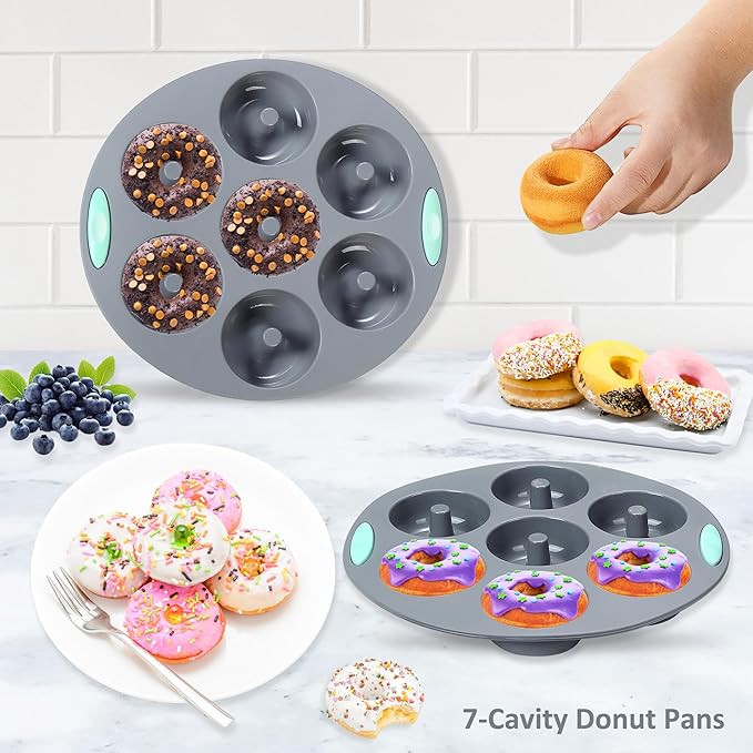 Tongjude 54 Pieces Silicone Baking Pans Set, 10 Silicone Cake Molds, Loaf Pan and Muffin Pans