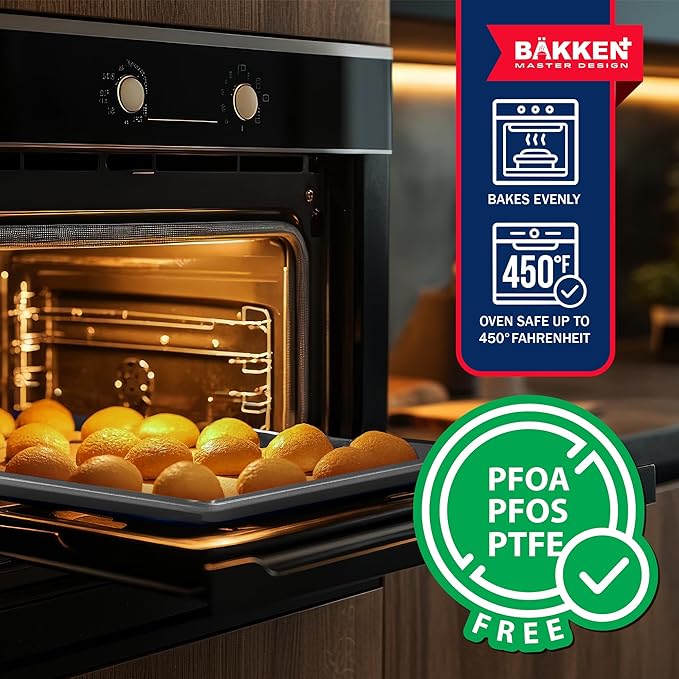 BAKKEN Kitchen Baking Pans - Small, Medium, and Large Cookie Pan (13.58×9.65, 15.75×11