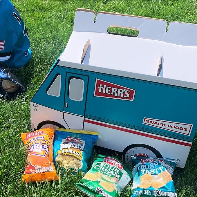 Herr's Variety Snack Truck Box, Assorted Flavors, 42-Pack - Crisp 'N Tasty, Barbecue, Sour Cream &