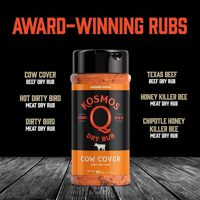 Kosmos Q Pitmaster BBQ Sauce & Spice Gift Set – 8-Piece Grill Seasoning Sampler with Barbecue