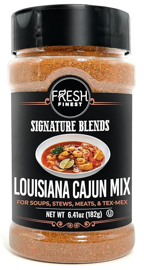Fresh Finest Louisiana Cajun Seasoning - 6.41oz (182g) - Spicy, Authentic, Kosher, All-Natural
