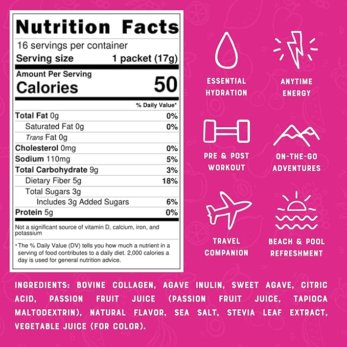 Bare Bones Passion Fruit Elevated Drink Mix | Light & Flavorful | Gluten-Free & Naturally Sweetened