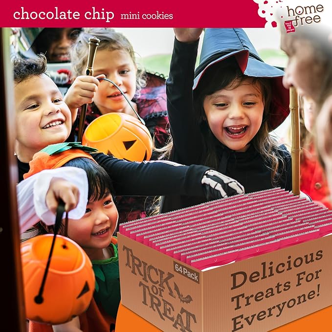 Homefree Treats You Can Trust Gluten Free Mini Cookies, Single Serve, Chocolate Chip, 1.1 Ounce