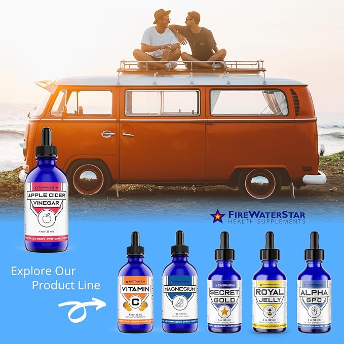 FWS Apple Cider Vinegar - Apple Flavored ACV Supplement Drops - Organic, Non-GMO, Vegan, Keto