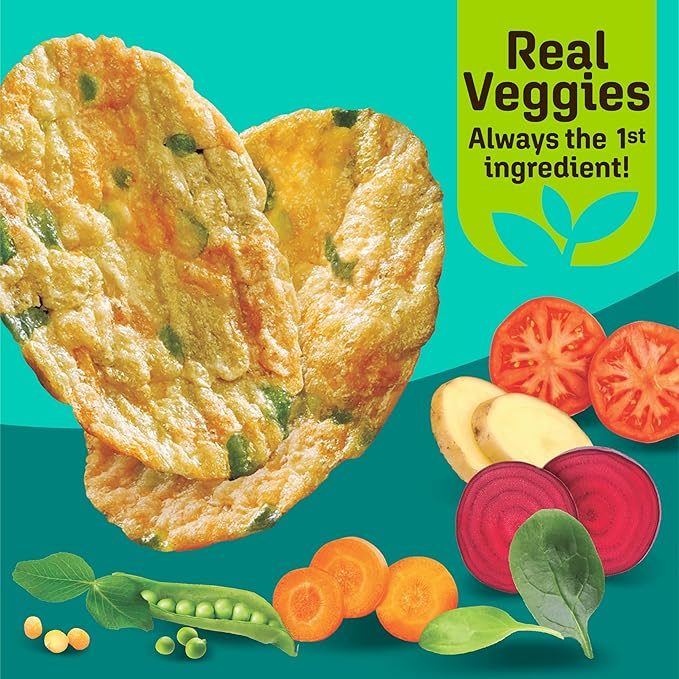 Breton Veggie Crisps Sea Salt (Pack of 12) - Popped not Fried Crisps, Made with Real Vegetables