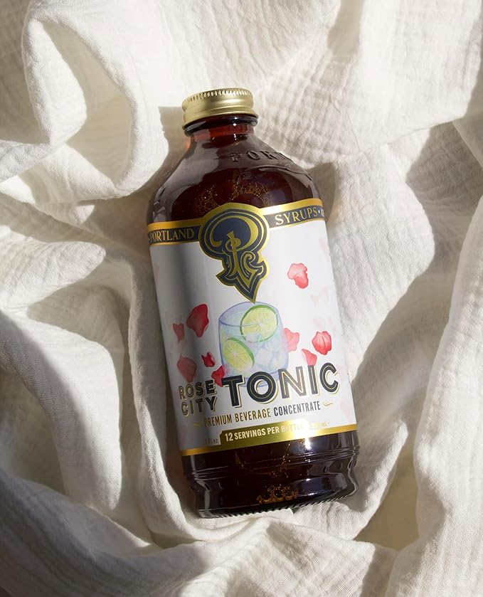 Portland Syrups Rose City Tonic Concentrate - Craft Delicious Cocktails, Mocktails, Sodas, and More