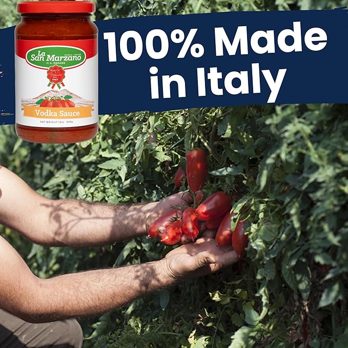 La San Marzano Vodka Sauce, 13 oz, Pasta Sauce Made in Italy, All Purpose Tomato Premium Quality