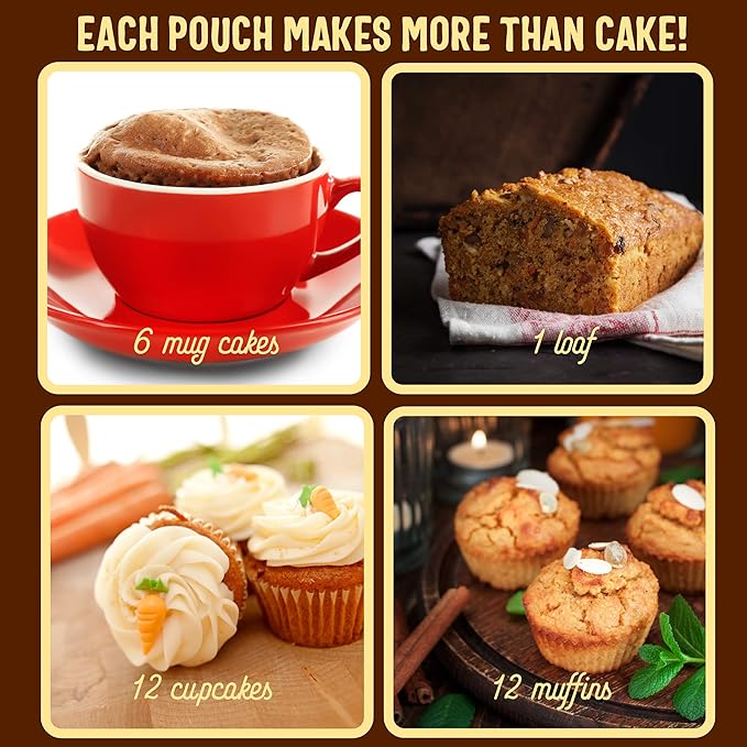 Sweet Logic Keto Baking Mix - Carrot Cake - Gluten-Free - Dairy Free - Diabetic-Friendly - High
