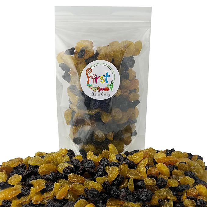 FirstChoiceCandy Jumbo Seedless Raisins Great Snacks (Mix Golden & Black, 2 Pound)