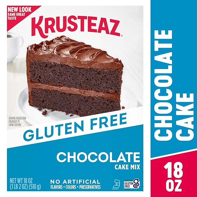 Krusteaz Gluten Free Chocolate Cake Mix, No Artificial Flavors, Colors, or Preservatives, 18