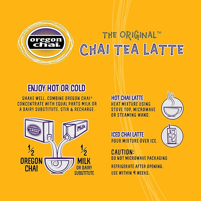 Oregon Chai Salted Caramel Concentrate, 32 Fluid Ounce (Pack of 6)