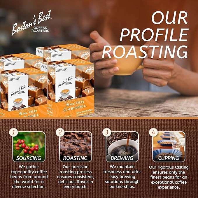 Boston’s Best - Salted Caramel Flavored Delicious Gourmet Coffee Compatible with Keurig Coffee