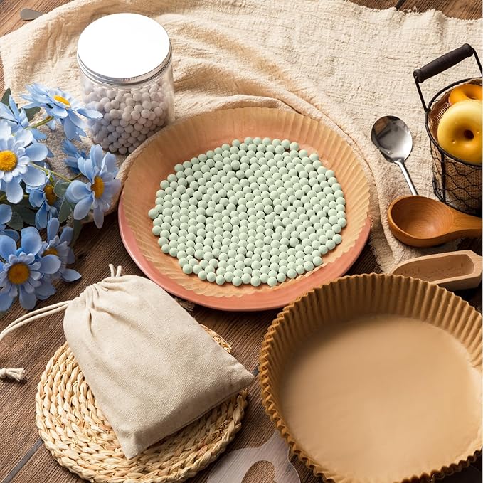 1 Pack Light Green 2 lb Pie Weights for Baking Crust Ceramic Weights Blind Baking Beads with 50 Pcs