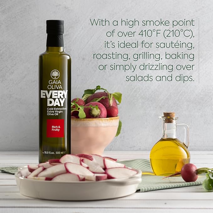 Gaia Oliva Everyday Extra Virgin Olive Oil ??Cold Pressed, Unrefined, Single Estate, Trilye Olives