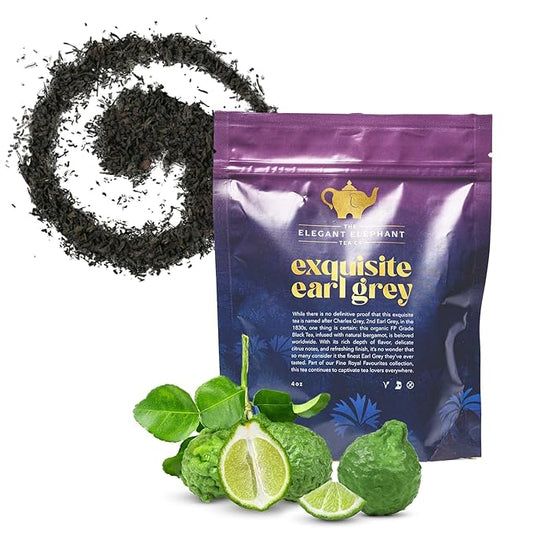 Earl Grey Tea, Organic Loose Leaf Black Tea ??Classic Bergamot & Citrus Flavor ??Boost Clarity &
