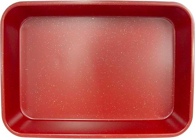casaWare Grande Lasagna/Roaster Pan 18 x 12 x 3-Inch - Extra Large, Ceramic Coated NonStick (Red