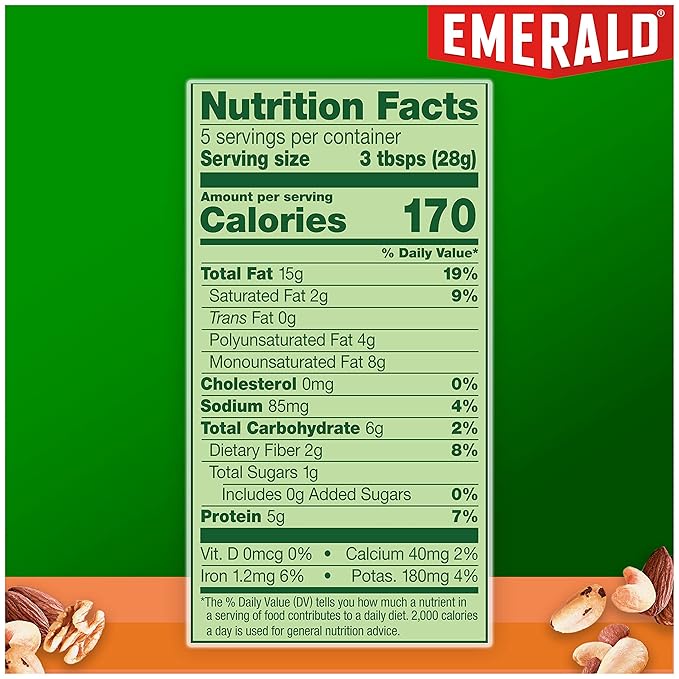 Emerald Nuts Deluxe Mixed Nuts (1-Pack), Features Roasted and Salted Nuts, Including Almonds