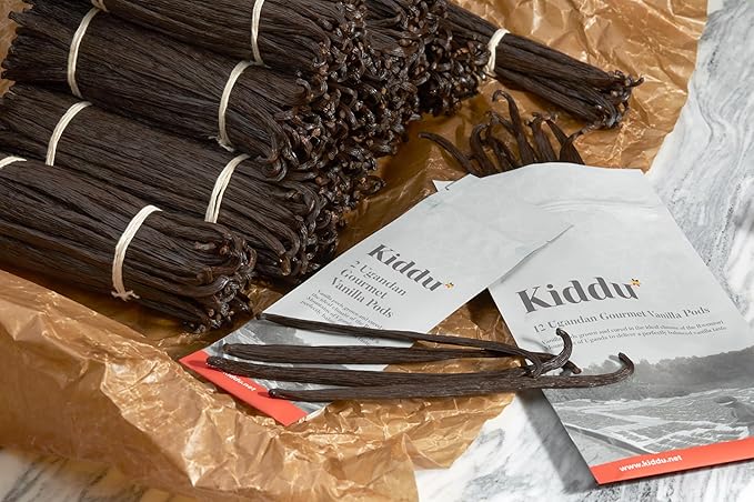 50 Split Vanilla Beans - Intense Ugandan Vanilla Beans 5-7 inches for Vanilla Extract