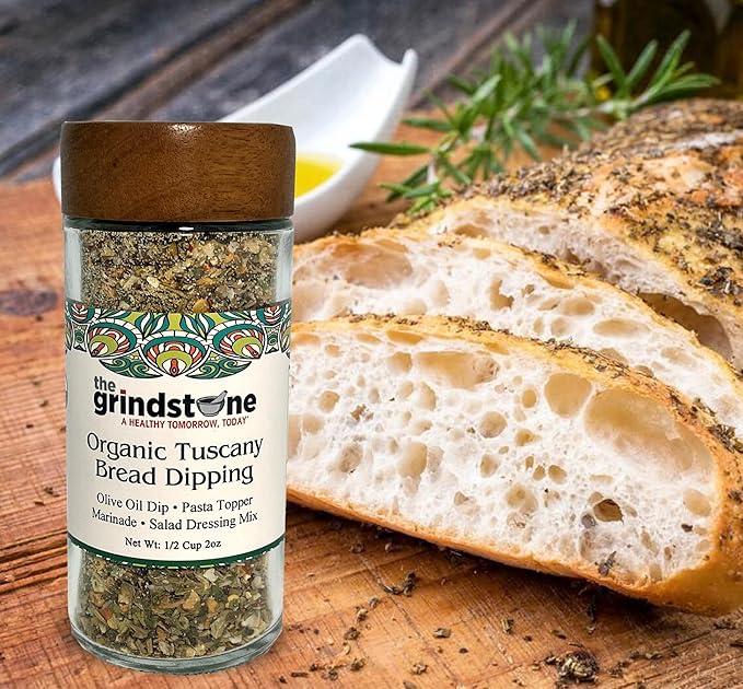 The Grindstone, Organic Tuscany bread dipping mix, perfect seasoning spice with extra virgin olive