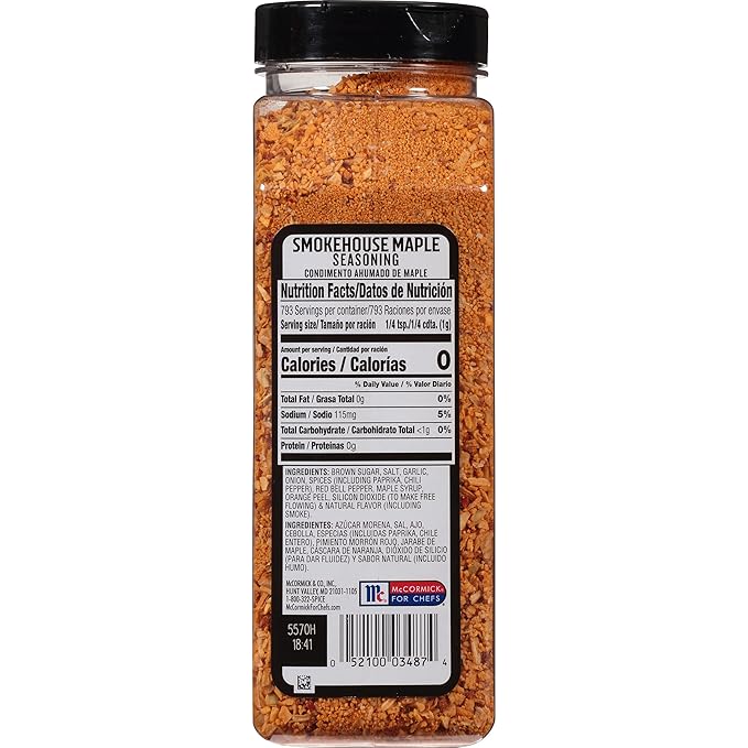 McCormick Grill Mates Smokehouse Maple Seasoning, 28 oz (Pack of 6) - Six 28 Ounce Containers of