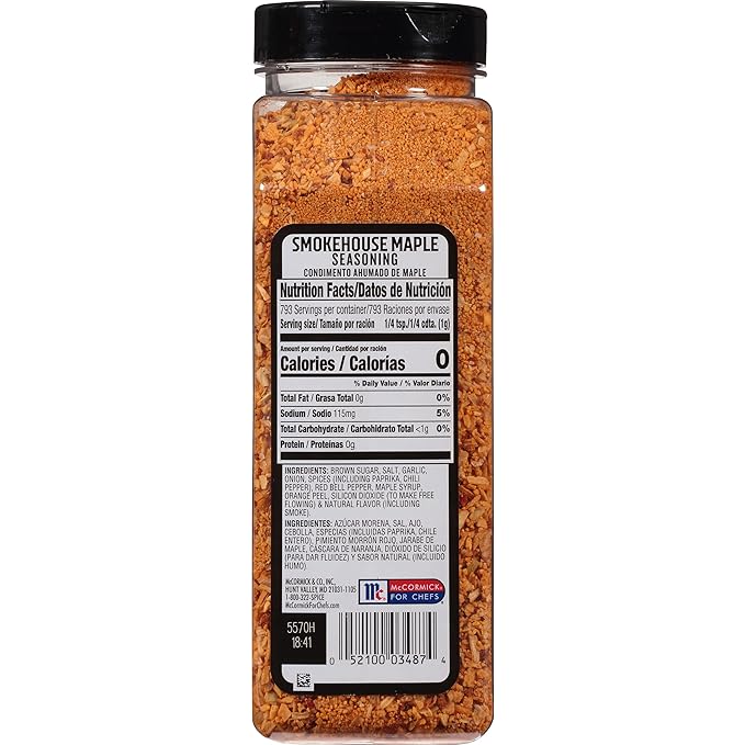 McCormick Grill Mates Smokehouse Maple Seasoning, 28 oz - One 28 Ounce Container of Smokehouse