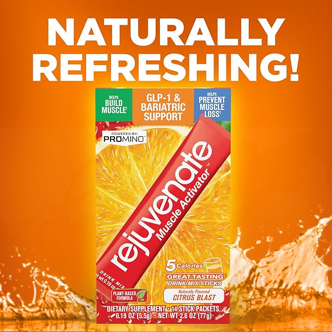 Rejuvenate ??1 Stick Delivers 25g of Whey Protein Equivalency for Muscle Growth & Energy