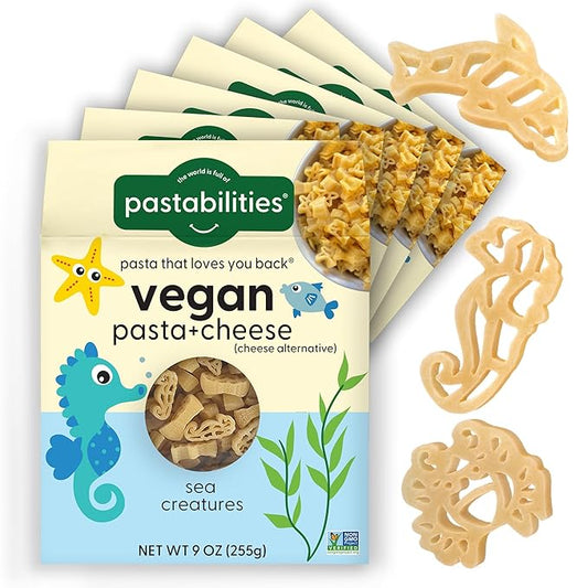 Pastabilities Vegan Mac and Cheese for Kids (& adults) - Under the Sea - Fun Shapes Sea Creatures